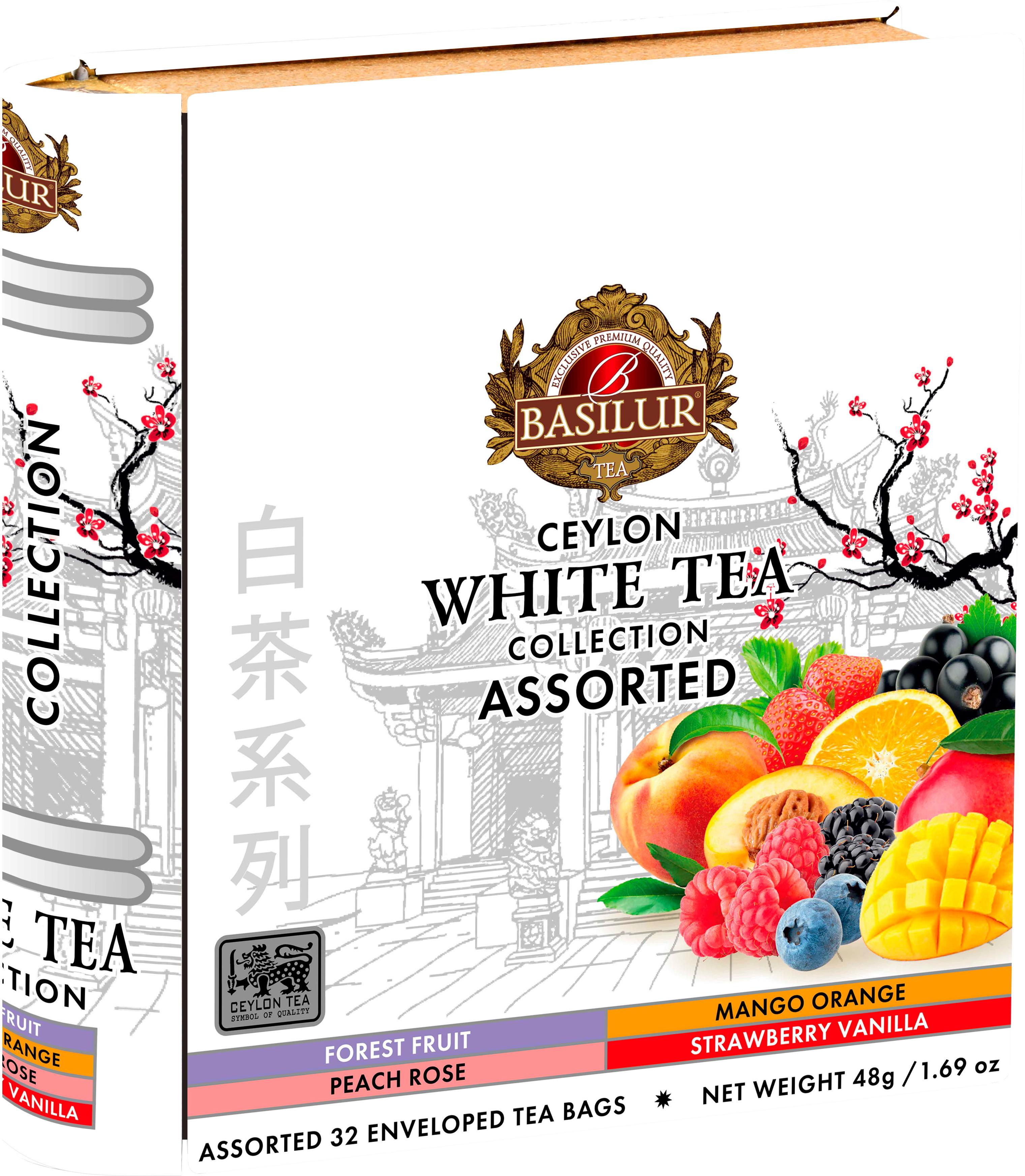 BASILUR White Tea Book Assorted 32× 1,5 g, plech