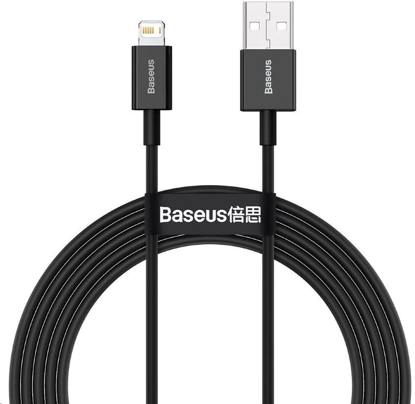 Baseus Superior Series rýchlonabíjací kábel USB/Lightning 2,4 A 1 m čierny
