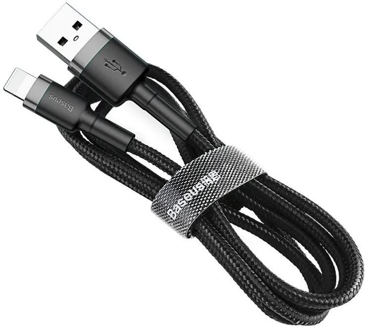Baseus Cafule nabíjací/dátový kábel USB na Lightning 1,5 A 2 m, sivý-čierny
