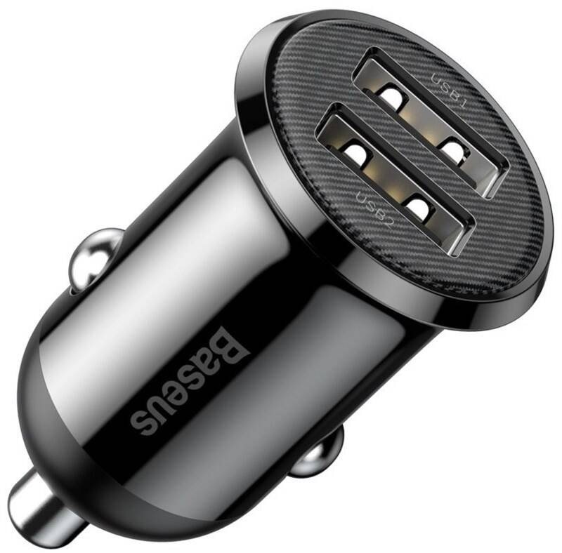 Baseus Grain Pro Car Charger (Dual USB 4.8A ) Black