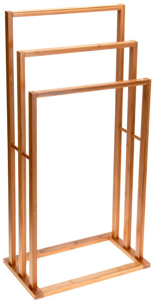 Bathroom Solutions Kúpeľňový vešiak na uteráky Bamboo, 3-ramenný