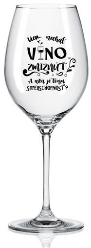 B.BOHEMIAN Pohár na víno VÍNO ZMIZNE 470 ml 1 ks (sk)