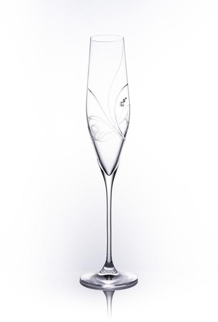 B. Bohemian MEADOW Swarovski Poháre na sekt 190 ml 2 ks