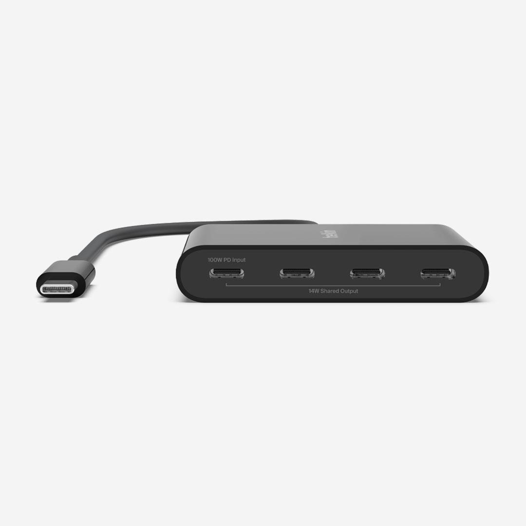 Belkin CONNECT USB-C na 4-Port USB-C Hub čierny