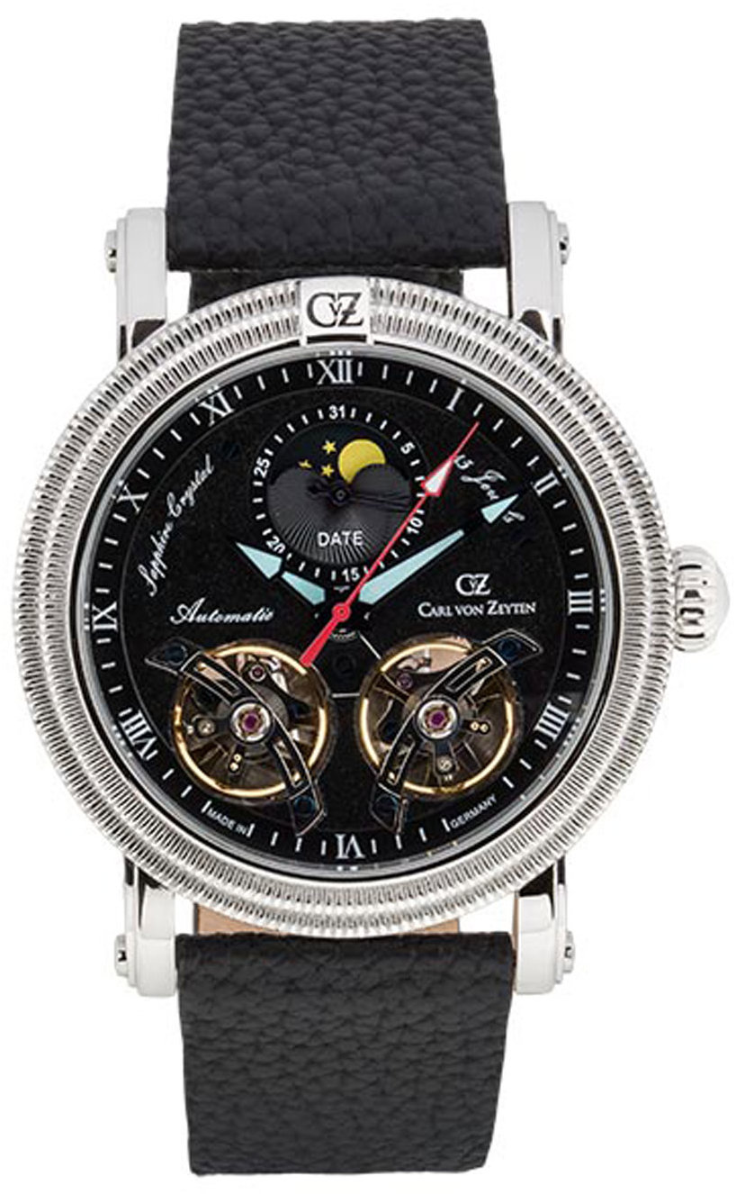 Carl von Zeyten CVZ0085BKS Mens Watch Schauinsland Automatic Limited 46 mm 5 ATM