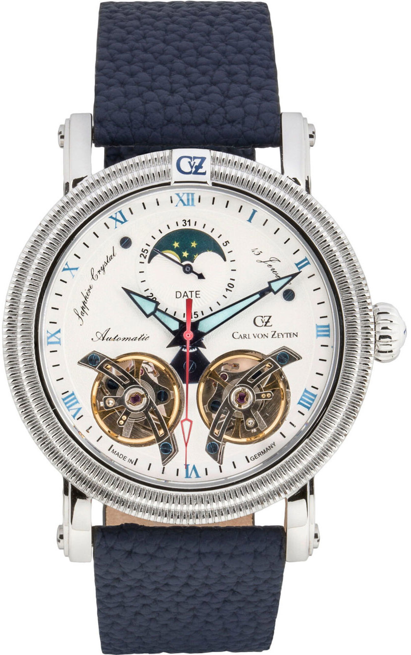 Carl von Zeyten CVZ0085WHS Mens Watch Schauinsland Automatic Limited 46 mm 5 ATM