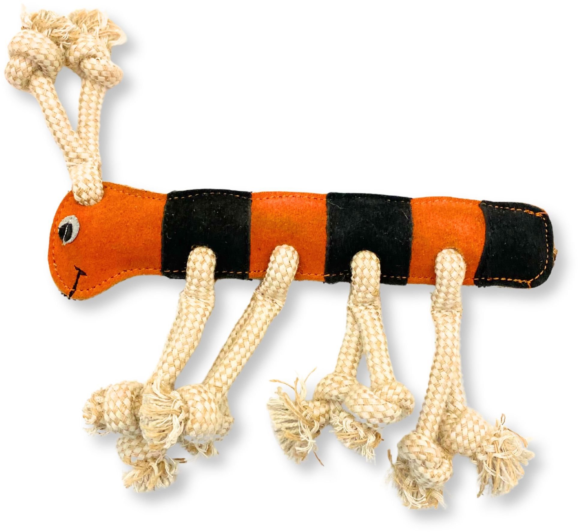 PafDog Stonožka Jarmila z kože a juty, 26 cm