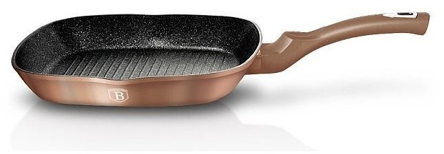BerlingerHaus Panvica grilovacia s mramorovým povrchom Rosegold Metallic Line 28cm
