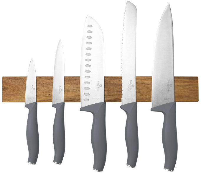 BerlingerHaus Aspen Collection Sada nožov s magnetickým držadlom z agátového dreva 6 ks