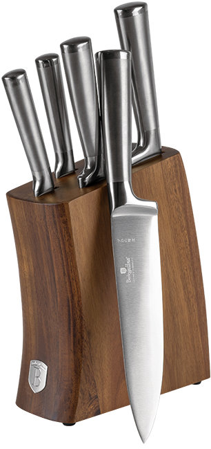 BerlingerHaus Stainless steel Sada nožov so stojanom z agátového dreva 6 ks