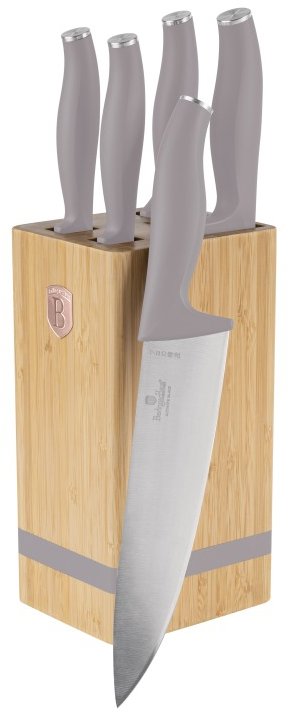 BerlingerHaus Taupe Collection Sada nožov so stojanom BAMBOO 6 ks