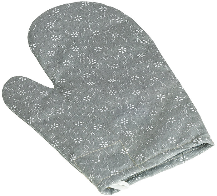 Bellatex Chňapka Adela 28 × 18 cm 66/227 popínavé kvietky sivá