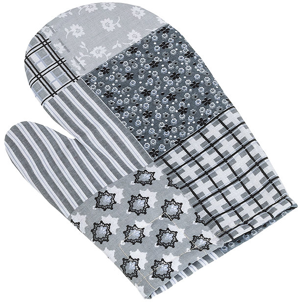 Bellatex Chňapka Adela 28 × 18 cm 66/241 patchwork sivý