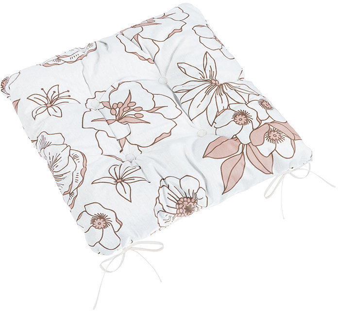 BELLATEX Sedák Adéla 41/328 prošívaný 40 × 40 cm květ lososový