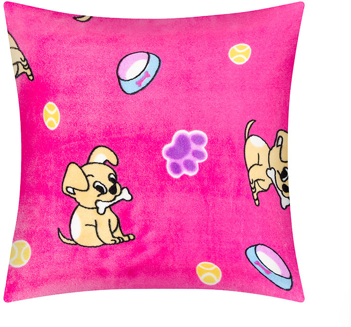 BELLATEX Ellík vankúšik 35 × 40 7023/183, šteniatko na ružovej