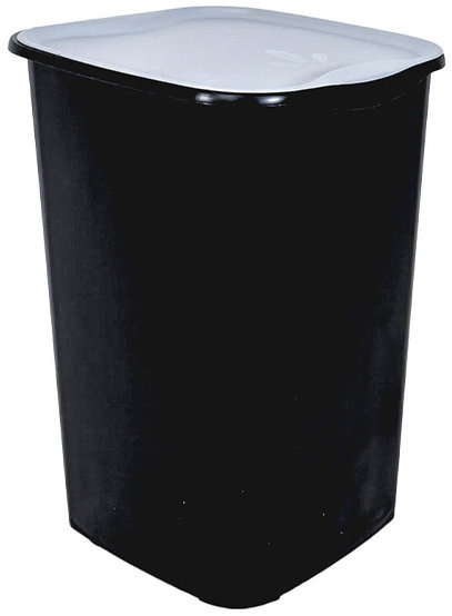 Belli E Forti Kôš na triedený odpad RECYCLING, čierny, plast, sivé veko, 50 l