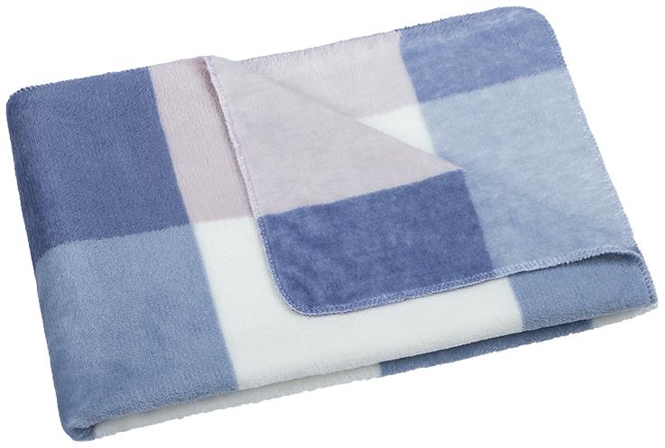 BELLATEX Korall Micro 1014 / 020 75 × 100 modrá kocka