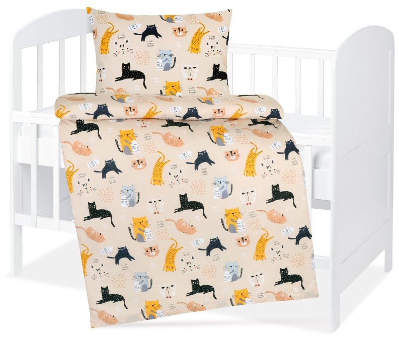 BELLATEX Obliečky detské Agáta 90/091 mačičky, 90 × 135, 45 × 60