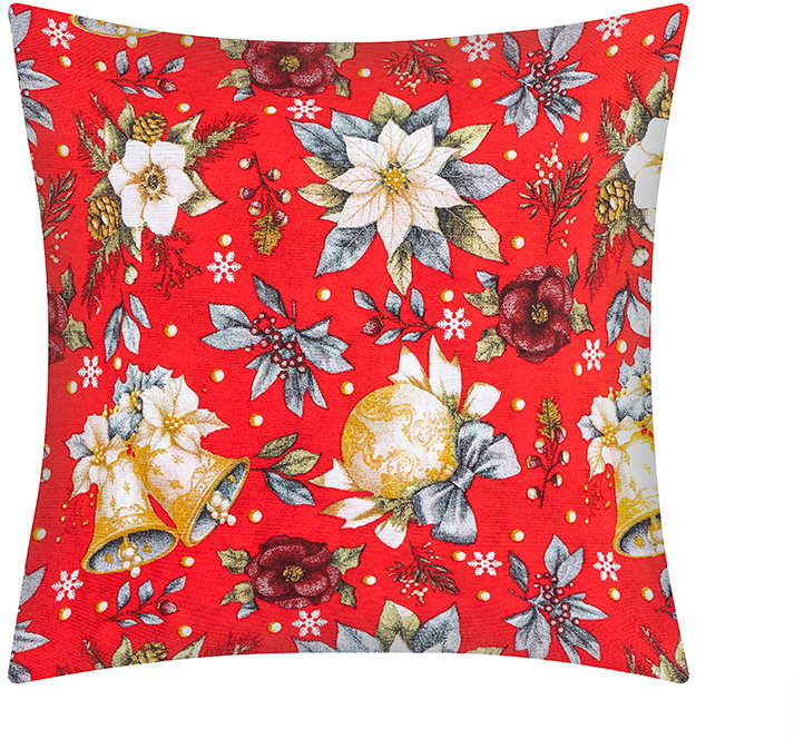 BELLATEX Vianoce vankúšik 45 × 45 cm, 55/130 vianočná hviezda červená