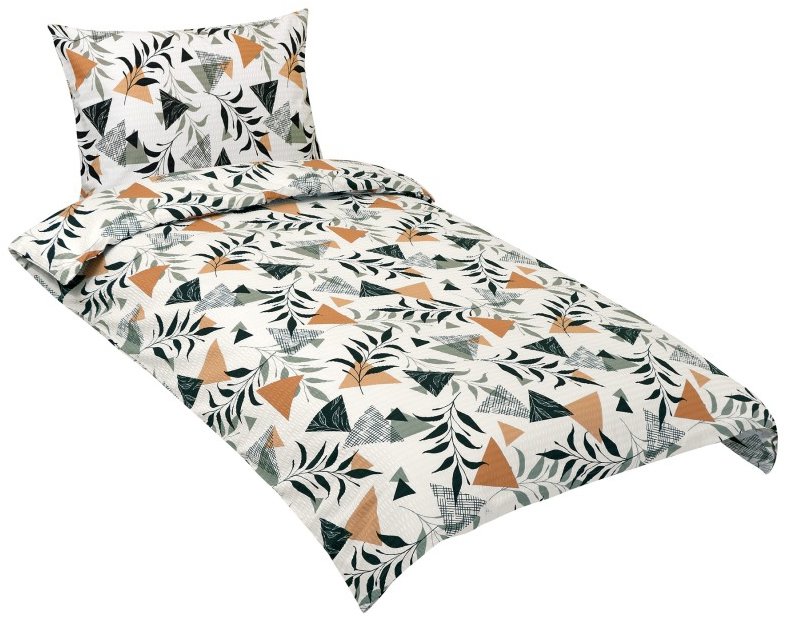 BELLATEX Obliečky krep 80/207 záhrada krémové 140 × 220, 70 × 90