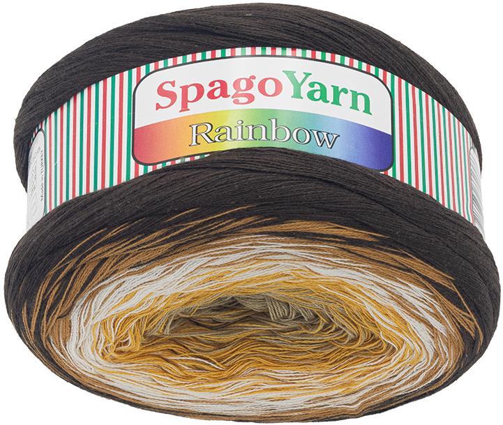 Bellatex Priadza SpagoYarn Rainbow 250 g – 3 hnedá, horčicová