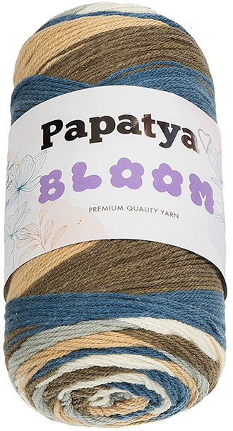 BELLATEX Priadza Papatya Bloom 100 g, 04 krémová, hnedá, modrá