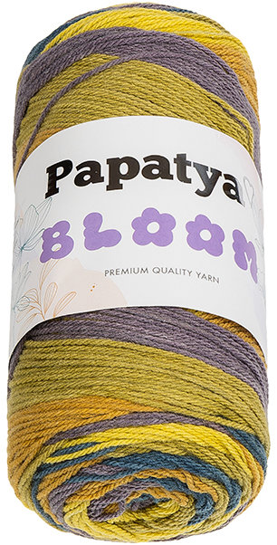 BELLATEX Priadza Papatya Bloom 100 g, 05 žltá, fialová, modrá