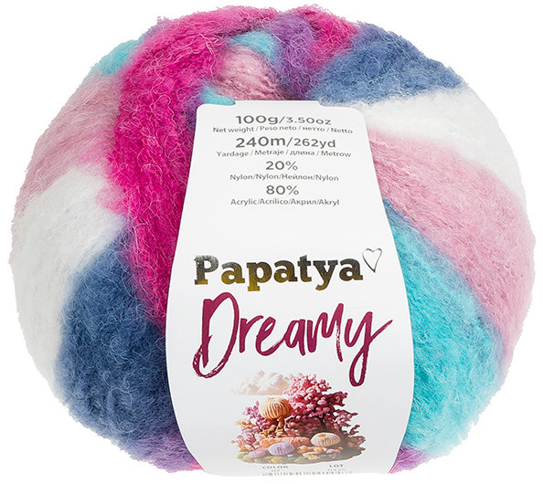 BELLATEX Priadza Papatya Dreamy 100 g, 07 ružová, modrá