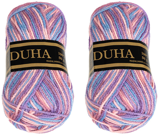 BELLATEX Duha 50 g set 2 ks - 008 růžová, fialová, modrá