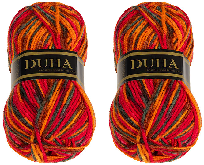 BELLATEX Duha 50 g set 2 ks - 048 oranžová, hnědá, červená