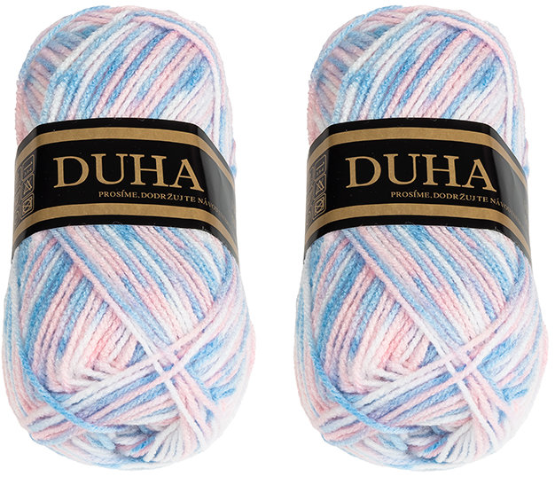 BELLATEX Duha 50 g set 2 ks - 050 bílá, modrá, růžová