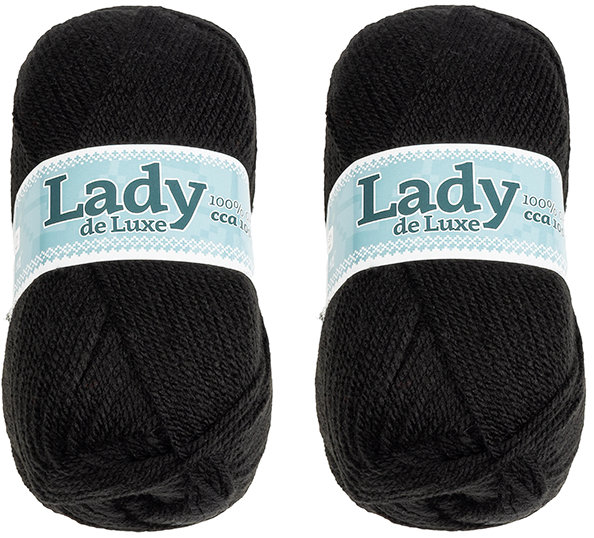 BELLATEX Lady NGM de luxe 100 g set 2 ks - 901 černá