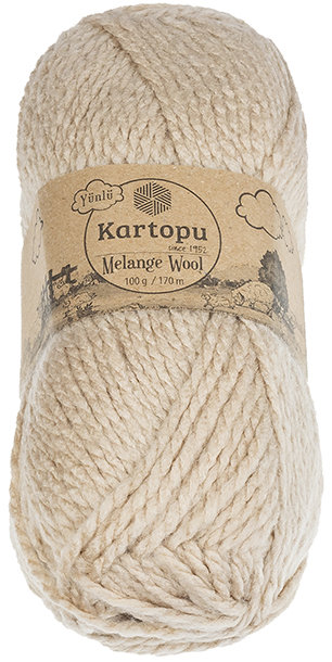 BELLATEX Priadza Melange Wool 100 g - 880 tmavo béžová