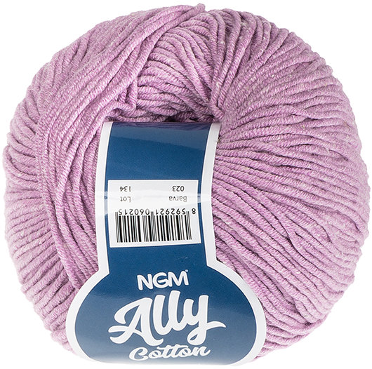 BELLATEX Priadza Ally cotton 50 g - 023 svetlo fialová