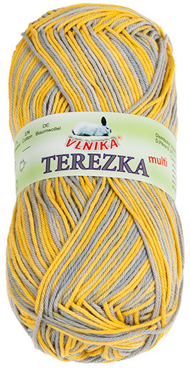 BELLATEX Priadza Terezka multi 50 g - 262 horčicová, šedá