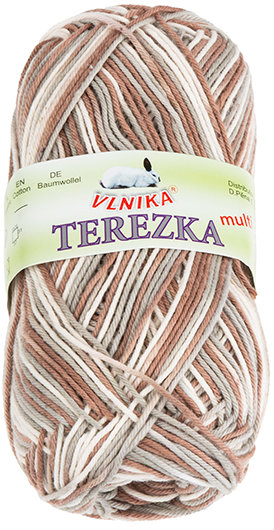 BELLATEX Priadza Terezka multi 50 g - 254 biela, hnedá, šedá