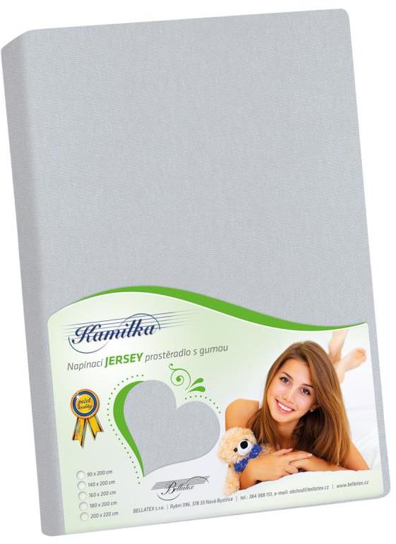 BELLATEX JERSEY prestieradlo 160 × 200, stredno sivé