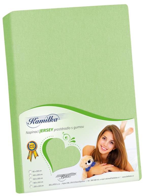 BELLATEX JERSEY prestieradlo 200 × 220, jarno zelené
