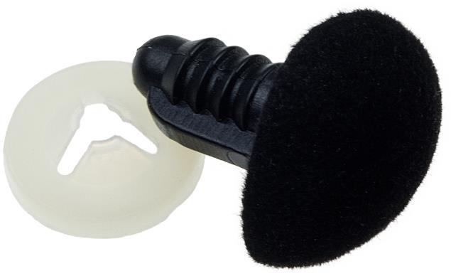 BELLATEX G – očká alebo ňufáčik – priem. 5 mm – čierny – 10 ks