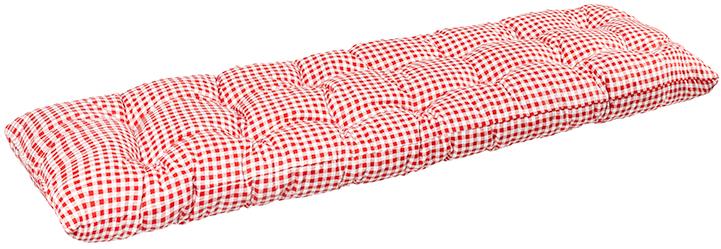 BELLATEX Sedák na lavicu 41/609 prešívaný 40 × 150 kocka červená