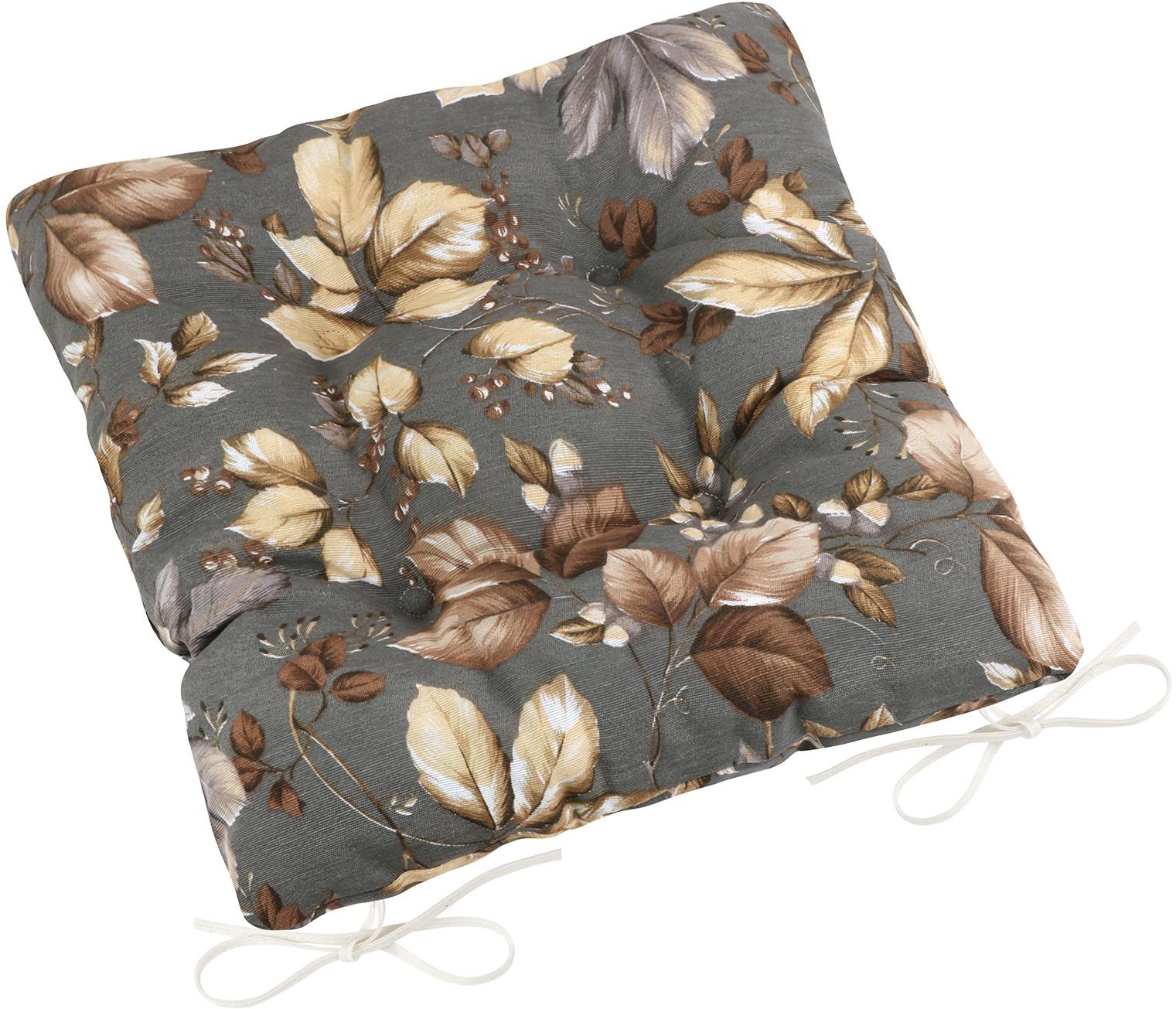 BELLATEX Sedák EMA 41/564 prešívaný 40 × 40 cm Jesenné lístie