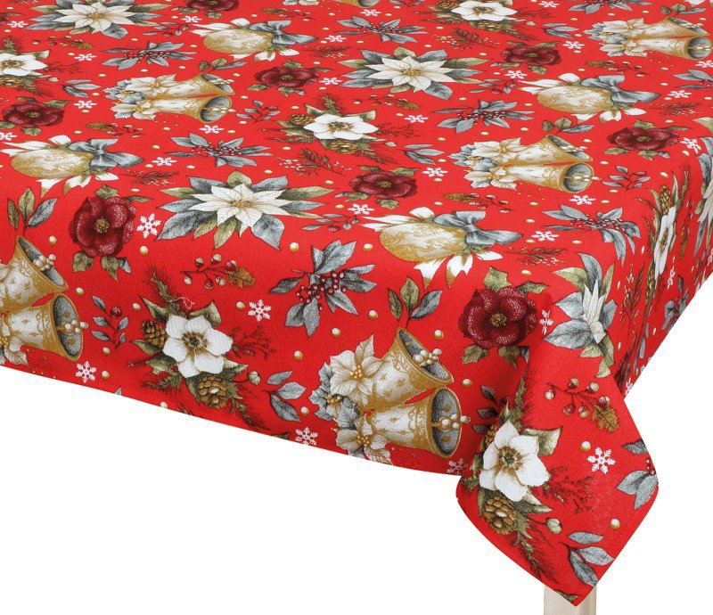 BELLATEX Obrus Vianoce 130, 100 × 100 cm, vianočná hviezda červená