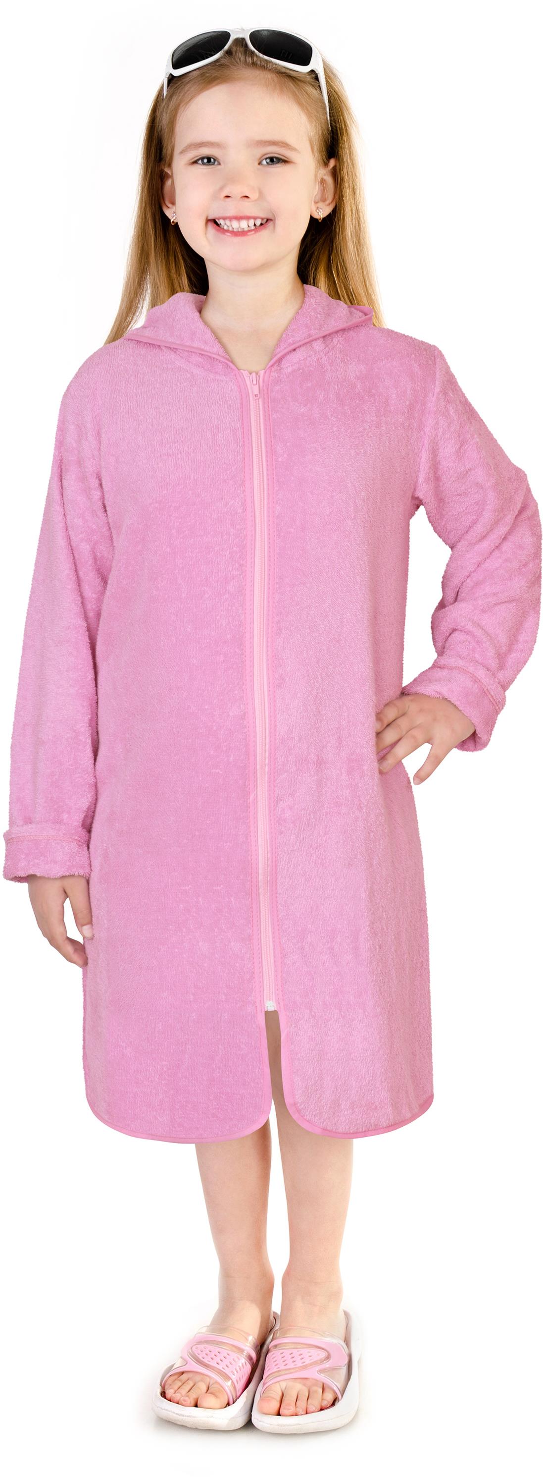 BELLATEX Detský FROTÉ ŽUPAN na zips veľkosť 5 – 8 rokov 8753/010 ružový