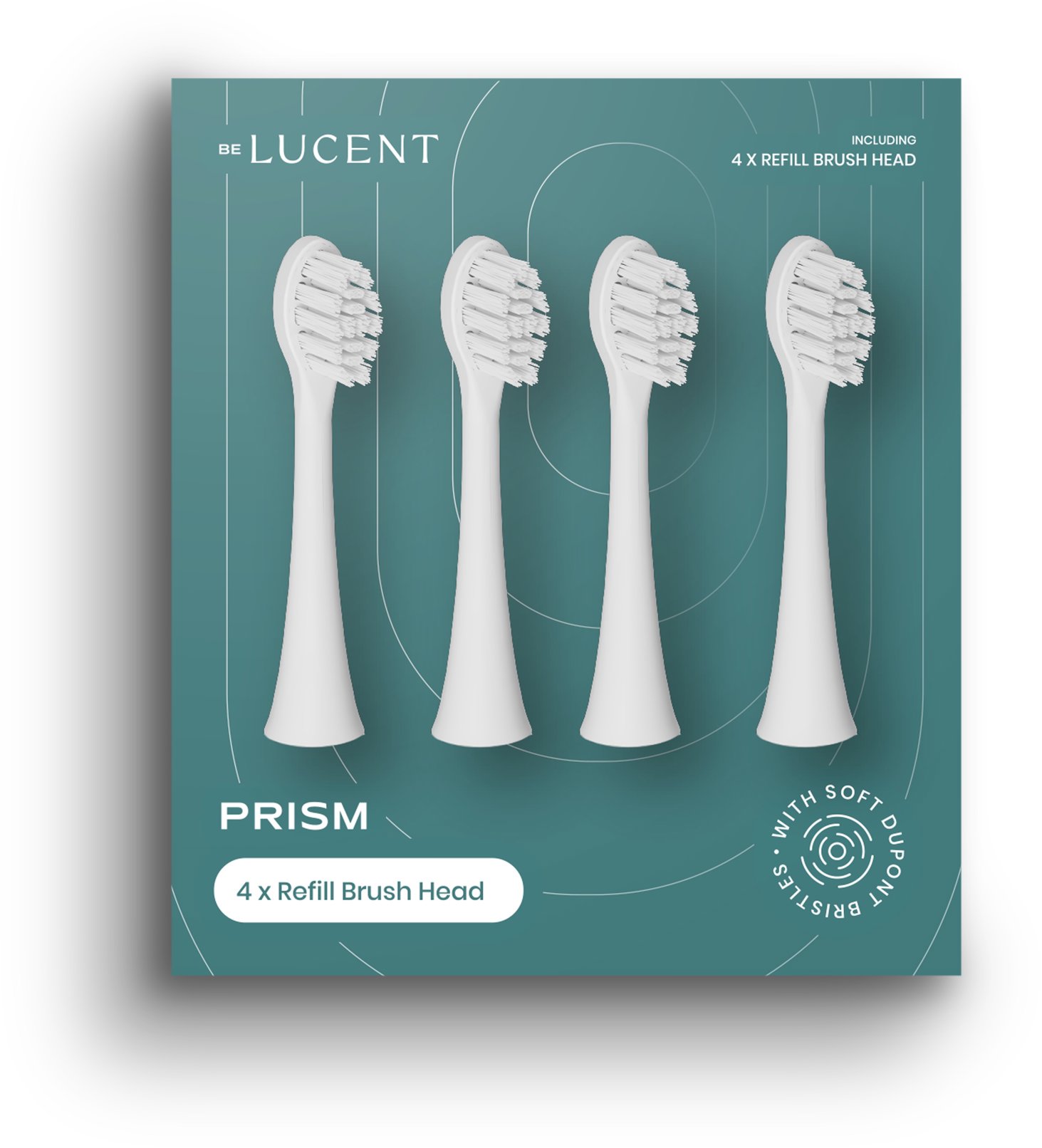 Be Lucent Prism Sonic Toothbrush Heads 4 Pack White
