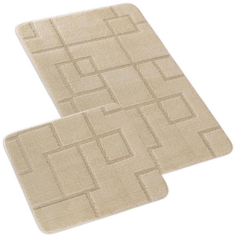 BELLATEX Súprava Bany 60 × 100 cm + 60 × 50 cm obdĺžniky smotanová