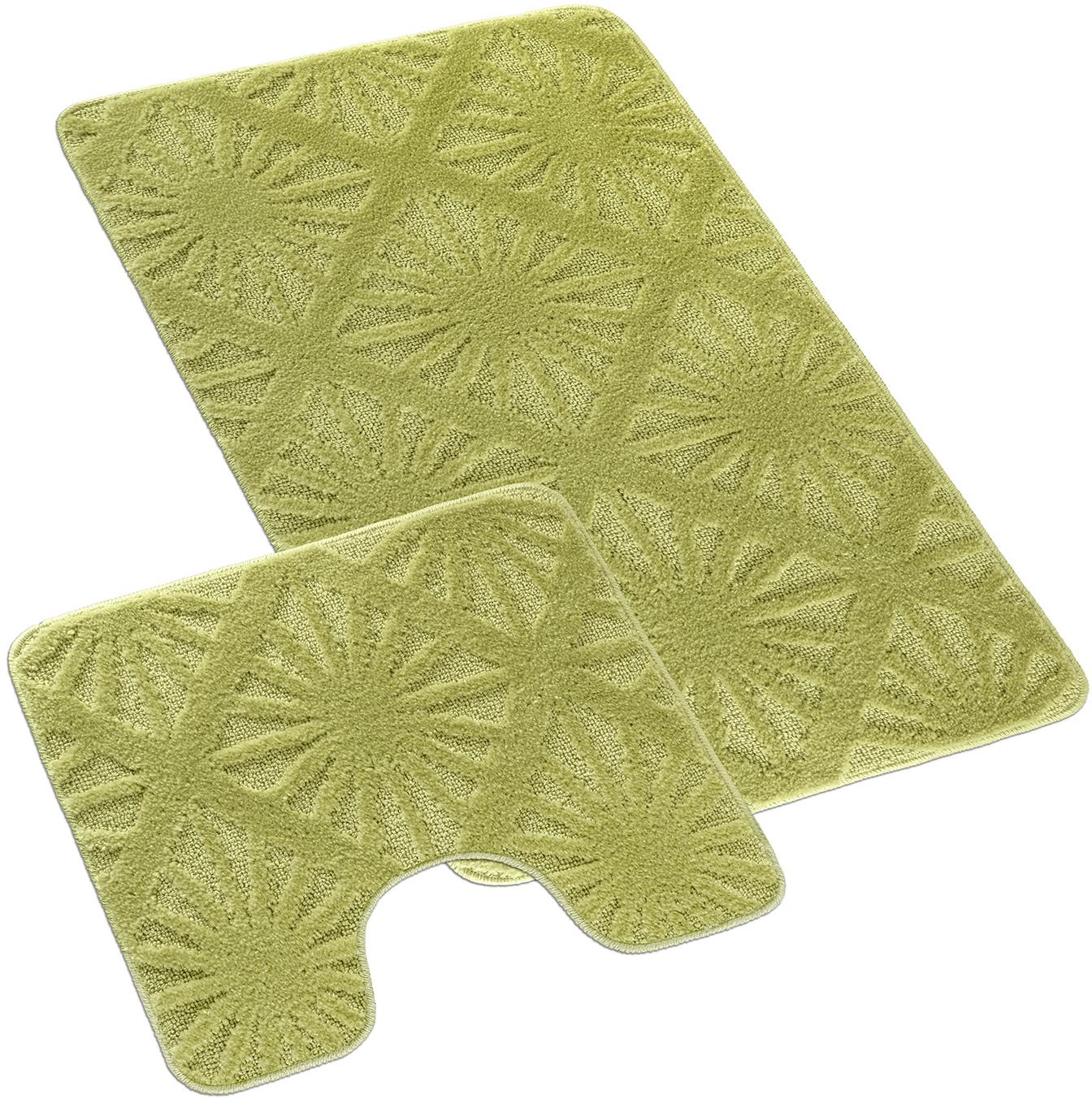 Bellatex Súprava Bany 60 × 100 cm + 60 × 50 cm 810/013 Uni lúče svetlozelená