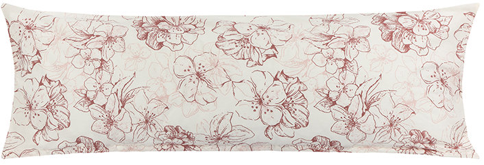 BELLATEX Obliečka – náhradný manžel vankúš 55 × 180 cm, vínový kvet