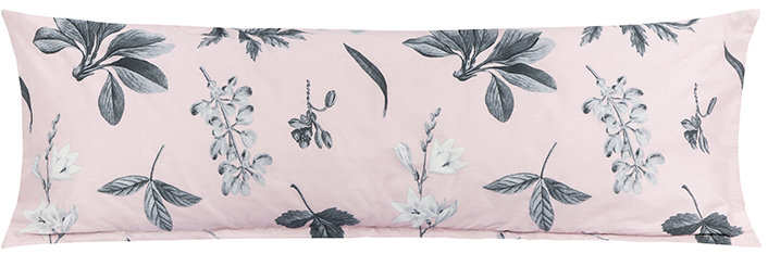 BELLATEX Obliečka – náhradný manžel vankúš 55 × 180 cm, lúka sivá, ružová