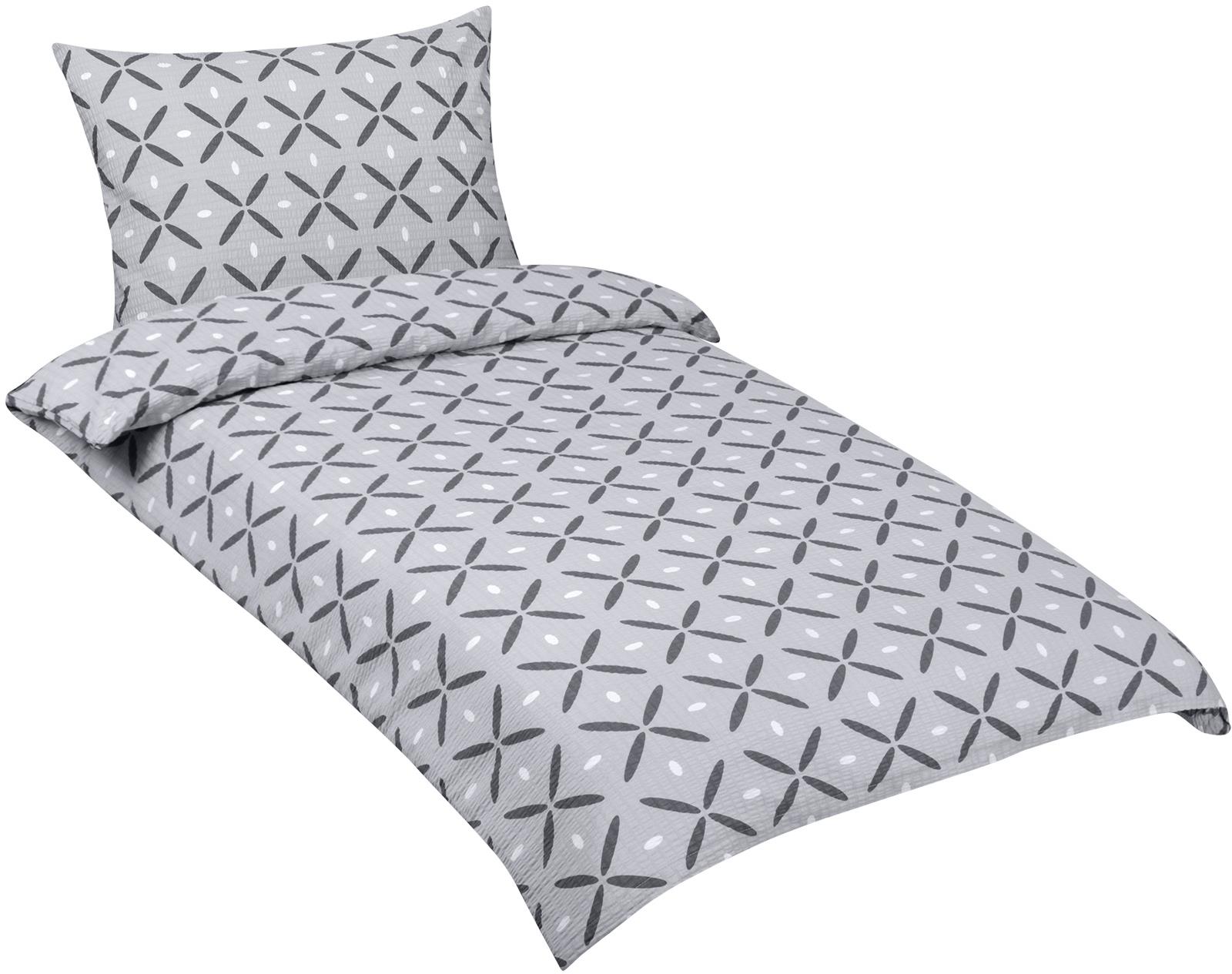 BELLATEX Obliečky krep 80/811 sivé štvorčeky 140 × 200, 70 × 90 cm