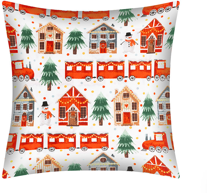 Bellatex Obliečka Vianoce 40 × 40 cm 55/CH05 vláčik